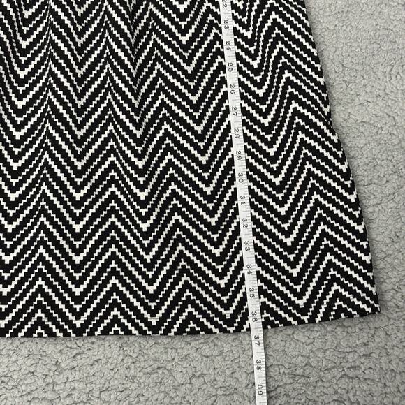 Enfocus Studio Dress Women size 14 Sleeveless Chevron Stripes Stretch Fit Flare - Picture 8 of 11